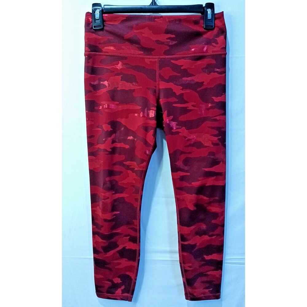 Athleta ELation Train Printed 7/8 Tight Activewear Yoga Leggings Medium Red Camo
